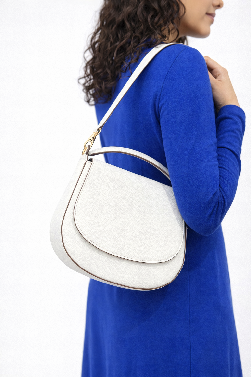 FLIP Collection -Signature Saddle Crossbody – Ivory
