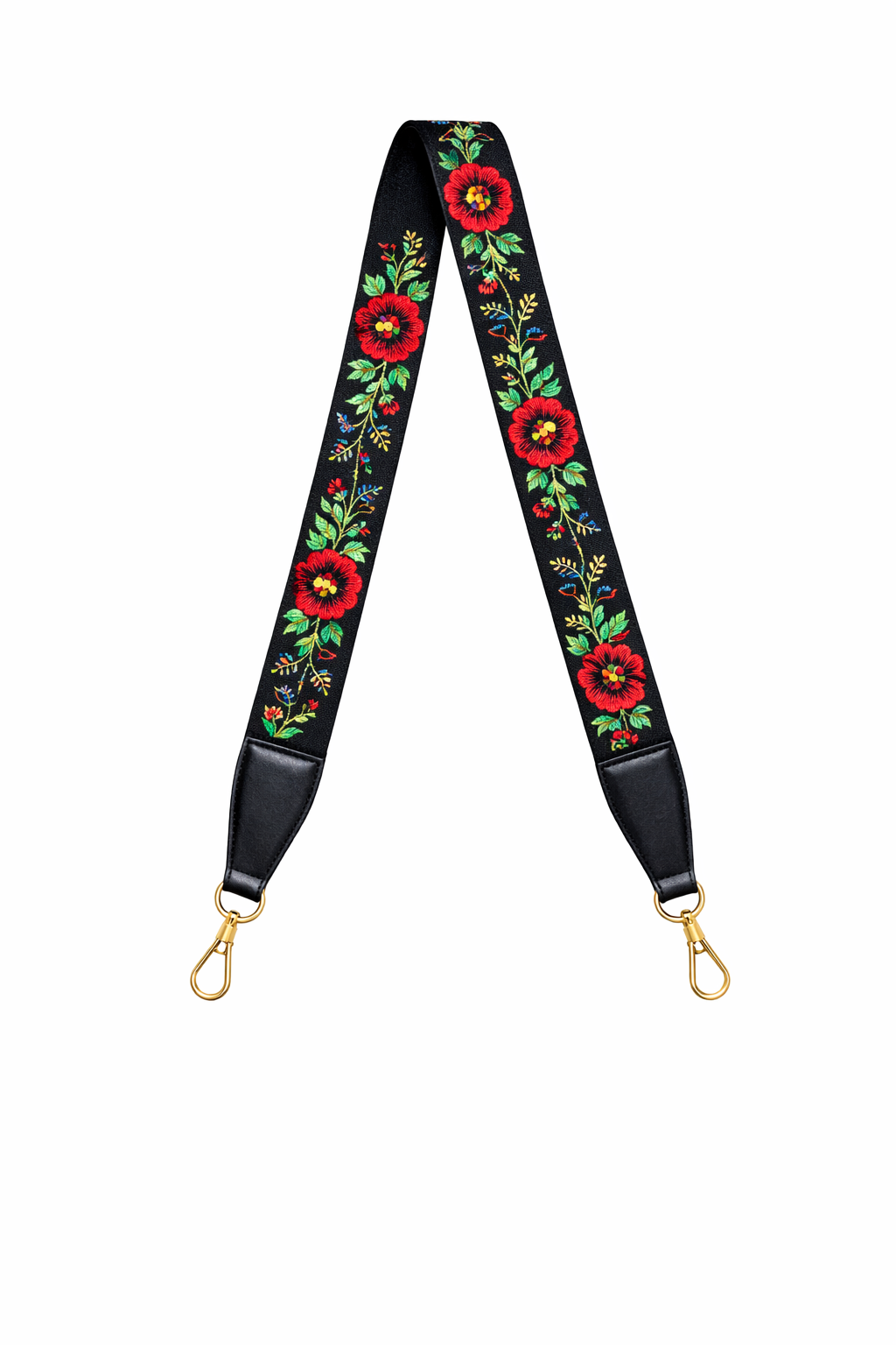 Midnight Bloom Embroidery Shoulder strap